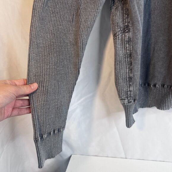 BKE Standard Fit 1/4 Zip Mock Neck Sweater Pullover Ribbed Size XL Gray Casual - Picture 4 of 10